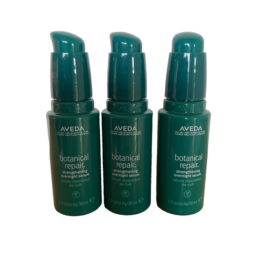 Aveda Botanical Repair Strengthening Overnight Hair Serum Set 3 x 1 Oz. / 30mL
